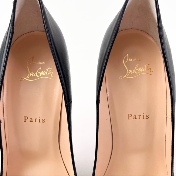 New CHRISTIAN LOUBOUTIN | So Kate 120 Black Leather Pointed Pumps Stilettos 40.5 - Picture 5 of 15